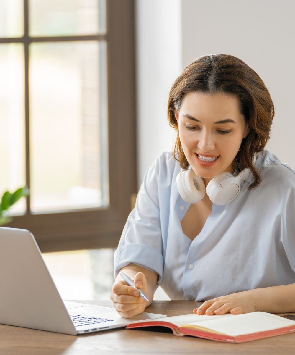 woman working in the office